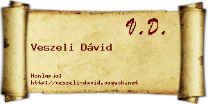 Veszeli Dávid névjegykártya